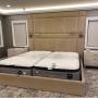 Custom Vertical Channel Headboard Floor To Ceiling Headboard Custom Made Bettertex Nyc Custom Platform Bed Upholstery Custom Upholstery New York Custom Upholstered Bed